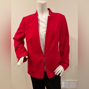 Talbots Red Women's Blazer with Notched Collar and Single Front Closure, size 12